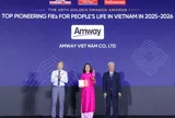 Amway Việt Nam lần thứ 10 được vinh danh tại giải thưởng Rồng Vàng