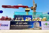 The Grand Manhattan của Novaland tăng tốc thi công, chính thức cất nóc tháp cuối cùng