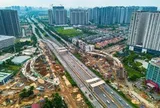 Đại lộ dài nhất Việt Nam với 16 làn xe, đẹp như Châu Âu...đang hình thành 1 nút giao thiết kế đặc biệt ngay sát siêu đô thị của tỷ phú Phạm Nhật Vượng