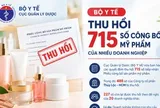 Bộ Y tế thu hồi 715 số công bố mỹ phẩm của 21 doanh nghiệp