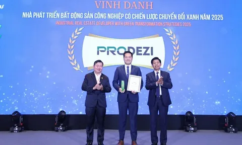 Prodezi nhận danh hiệu “Nhà phát triển bất động sản công nghiệp có chiến lược chuyển đổi xanh năm 2025”