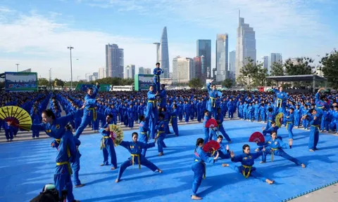 60.000 học sinh lập kỷ lục kép Việt Nam và thế giới với màn đồng diễn võ nhạc Vovinam ấn tượng