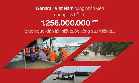 Generali Việt Nam cùng nhân viên chung tay hỗ trợ hơn 1.2 tỷ đồng giúp người dân tái thiết cuộc sống sau thiên tai