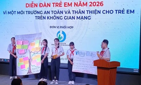 Trẻ em TPHCM giao lưu, đối thoại với cơ quan quản lý nhà nước về an toàn trên không gian mạng