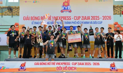 Bế mạc Giải Bóng rổ Trẻ VnExpress - Cup Ziaja 2025-2026: Vinschool Central Park giành chiến thắng tuyệt đối tại Siêu Cúp hai miền