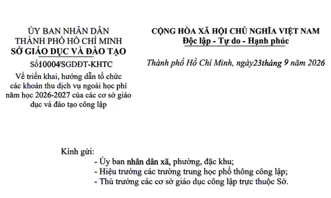 Thành phố Hồ Chí Minh hướng dẫn tổ chức các khoản thu ngoài học phí
