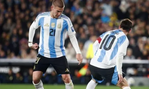 Khoảnh khắc khó quên của Mastantuono với Messi