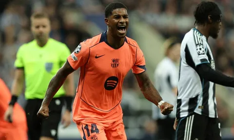 Phản ứng của Rashford khi tỏa sáng ở Champions League