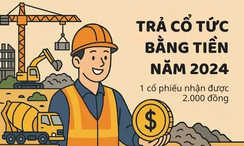 Một công ty sản xuất bê tông chốt ngày trả cổ tức bằng tiền mặt tỷ lệ 20%, cổ phiếu tăng vọt 35% trong 2 tháng