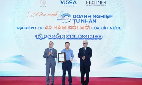 Geleximco thuộc Top doanh nghiệp tư nhân tiêu biểu đại diện cho 40 năm đổi mới đất nước