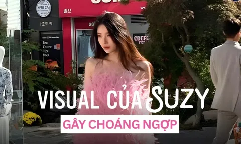 Visual của Suzy gây choáng ngợp: Diện váy cúp ngực rộng thùng thình vẫn nổi bần bật