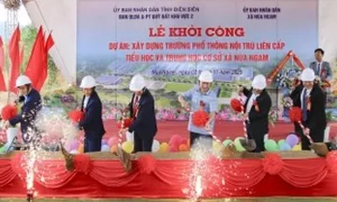 Điện Biên khởi công trường nội trú liên cấp tiểu học và THCS ở 3 xã biên giới