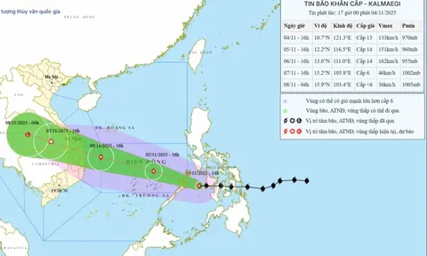 Bão KALMAEGI có cường độ rất mạnh, ảnh hưởng trực tiếp đến miền Trung