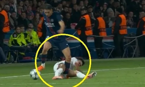 Hakimi bật khóc sau pha vào bóng rợn người