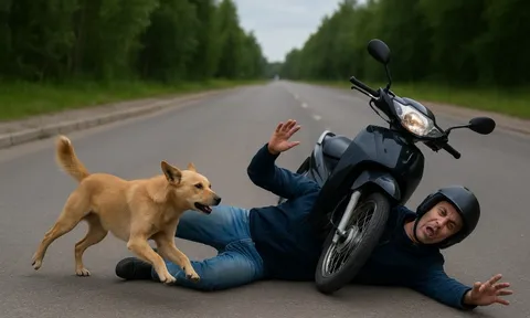 Tông trúng chó chạy rông trên đường, nam thanh niên đi xe máy nguy kịch 0