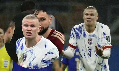 Haaland bị cầu thủ Italy sờ mông