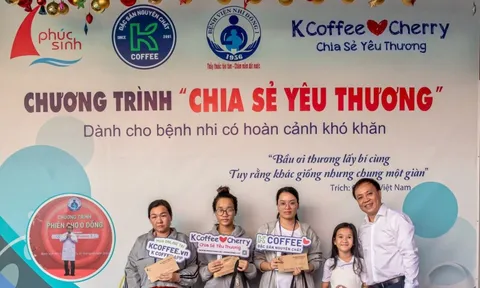 Quỹ K Coffee & Cherry hỗ trợ 330 triệu đồng cho các bệnh nhi khó khăn