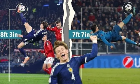 McTominay bật nhảy cao hơn Ronaldo