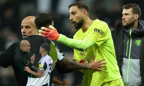 Cảnh hỗn loạn ở trận thua của Man City