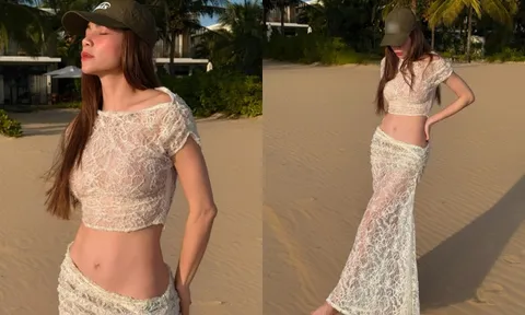 Hồ Ngọc Hà mặc váy ren xuyên thấu, một chi tiết cực gợi cảm khó rời mắt