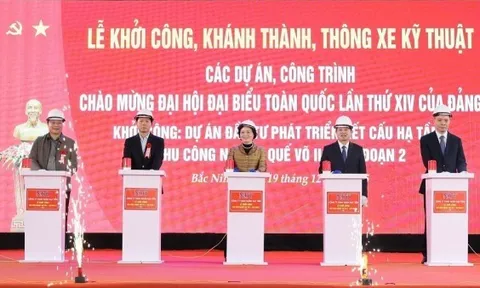 Chào mừng Đại hội XIV của Đảng: Bắc Ninh khởi công 4 dự án, công trình lớn