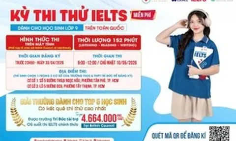 Trường THCS & THPT Trí Đức tổ chức thi thử IELTS lớp 9 miễn phí trên toàn quốc