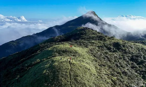 Ngắm biển mây cuồn cuộn, núi rừng nguyên sơ từ 'nóc nhà' Quảng Trị