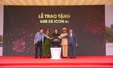 408 xe Honda ICON e: – Hành trình xanh, an toàn vì giao thông học đường