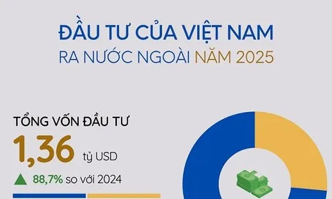 Kinh tế Việt Nam năm 2025: Vốn đầu tư ra nước ngoài tăng 88,7%