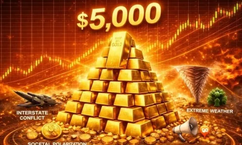 Giá vàng hôm nay 21/1/2026 khả năng cán mốc 5.000 USD rất cao, Mỹ phát động đợt tấn công kinh tế mới, rủi ro đang 'chi phối' toàn cầu