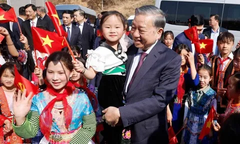 Tổng Bí thư Tô Lâm dự khánh thành trường nội trú 1.000 học sinh được Sun Group xây thần tốc trong 5 tháng