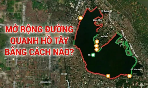 Vị trí 11km đường Hồ Tây dự định mở rộng trong đại dự án 30.000 tỷ