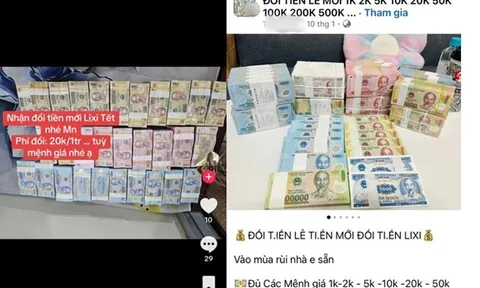 Cảnh giác với thủ đoạn lừa đảo đổi tiền mới, tiền lẻ qua mạng xã hội