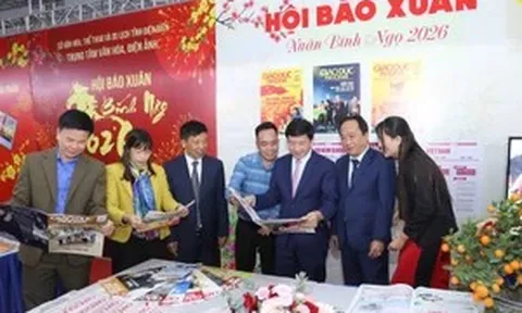 Báo GD&TĐ giới thiệu nhiều ấn phẩm đặc sắc tại Hội Báo Xuân Điện Biên 2026