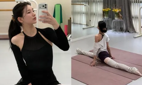 'Thót tim' với khoảnh khắc Suzy xoạc 180 độ khi tập ballet