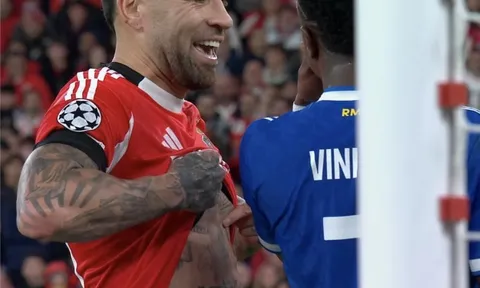 Otamendi khiêu khích Vinicius bằng hình xăm World Cup