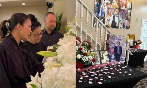 Xót xa hình ảnh bên trong lễ tang của ca sĩ Kasim Hoàng Vũ