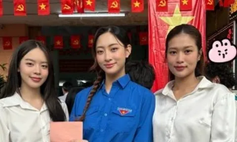 Hoa hậu Thanh Thủy, Thiên Ân cùng nhiều người đẹp nô nức đi bầu cử từ sớm