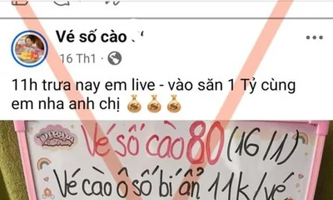 Chơi xổ số cào online, người phụ nữ bị lừa hơn 100 triệu đồng