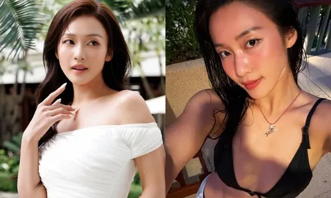 Khả Ngân mặc đồ bơi hai mảnh gợi cảm trong chuyến du lịch ở Thái Lan