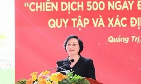 Phó Thủ tướng Phạm Thị Thanh Trà phát động Chiến dịch 500 ngày đêm tìm kiếm, quy tập và xác định danh tính hài cốt liệt sĩ