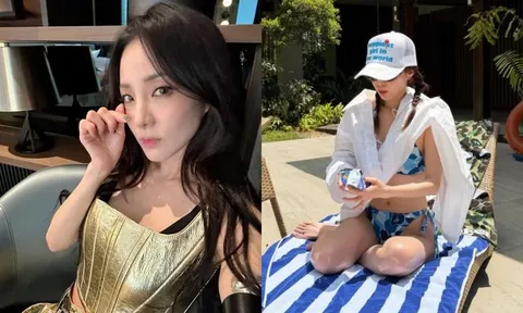 Dara (2NE1) mặc đồ bơi hai mảnh khoe vóc dáng nóng bỏng