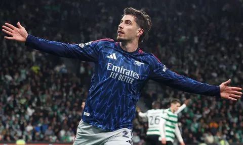 Havertz tỏa sáng phút bù giờ, Arsenal rộng cửa vào bán kết