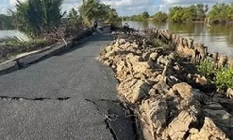 Cà Mau: Đường mới sửa sụp lún, phong tỏa khẩn cấp