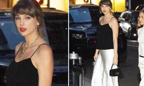 Taylor Swift diện đồ trắng như cô dâu giữa đêm New York