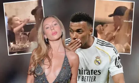 Mbappe vui vẻ bên bạn gái sau trận hoà Girona