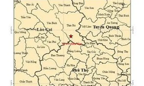Xảy ra động đất 3.0 độ ở xã Thác Bà, tỉnh Lào Cai