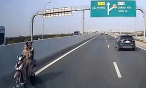 Vụ 2 thiếu nữ trẻ "đầu trần" phóng xe máy ngược chiều trên cao tốc: Phạt cả người lái lẫn chủ xe