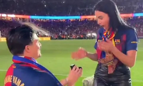 Màn cầu hôn ngọt ngào ở El Clasico