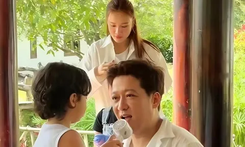 Trường Giang đưa 2 con về biệt thự nhà vườn 70 tỷ nghỉ hè